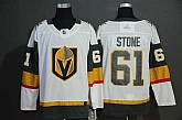 Vegas Golden Knights 61 Mark Stone White With Special Glittery Logo Adidas Jersey,baseball caps,new era cap wholesale,wholesale hats